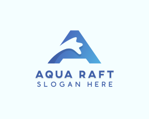 Water Splash Letter A logo design