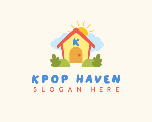 House Daycare Preschool logo design