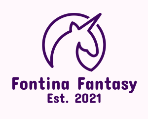 Minimalist Unicorn Avatar logo design