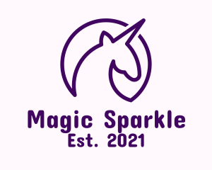 Minimalist Unicorn Avatar logo design