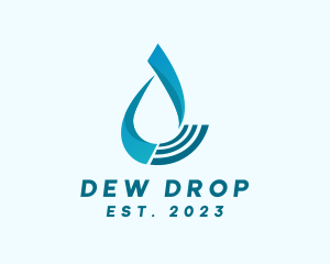 Water Fluid Droplet logo design