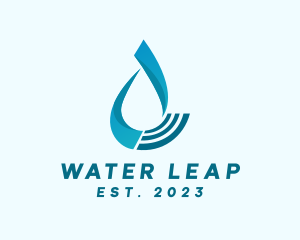 Water Fluid Droplet logo design