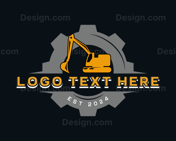 Excavator Industrial Machinery Logo