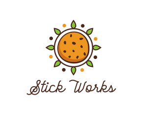 Vegan Sun Cookie logo design