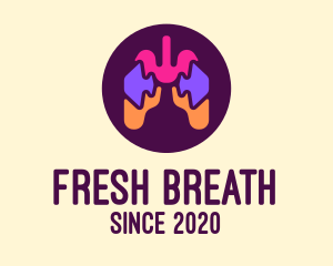 Multicolor Puzzle Respiratory Lungs logo design