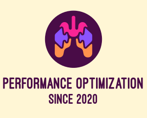 Multicolor Puzzle Respiratory Lungs logo design