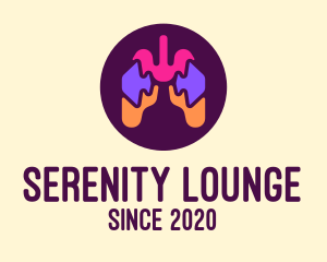 Multicolor Puzzle Respiratory Lungs logo design