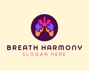 Multicolor Puzzle Respiratory Lungs logo