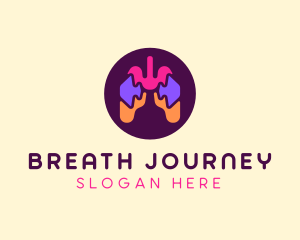 Multicolor Puzzle Respiratory Lungs logo