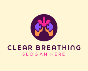 Multicolor Puzzle Respiratory Lungs logo