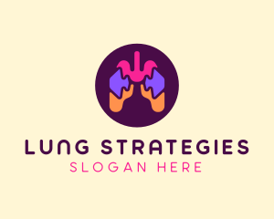 Multicolor Puzzle Respiratory Lungs logo