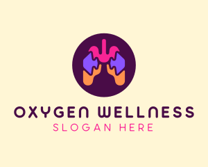 Multicolor Puzzle Respiratory Lungs logo