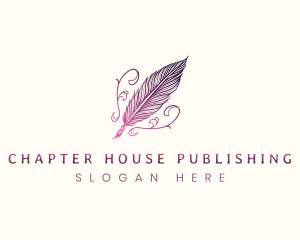 Writing  Publishing Feather logo