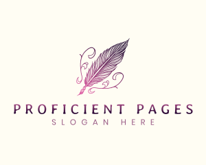 Writing  Publishing Feather logo