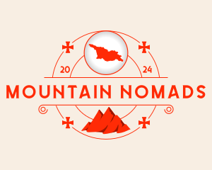 Georgia Map Mountain logo design