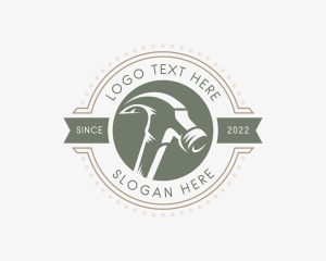 Hammer Handyman Badge Logo