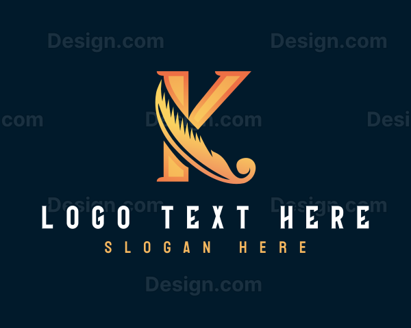 Elegant Business Letter K Logo