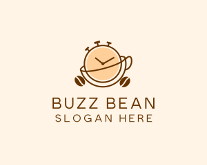 Coffee Clock Time  logo design