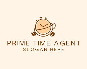 Coffee Clock Time  logo design