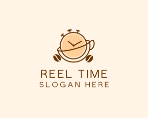 Coffee Clock Time  logo design