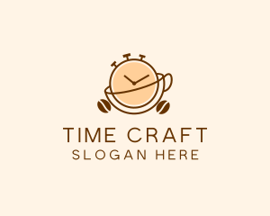 Coffee Clock Time  logo design