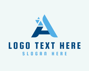 Generic Triangle Pixel Letter A logo