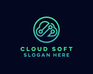 Digital Circuit Cloud logo design