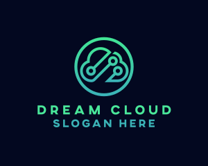 Digital Circuit Cloud logo design