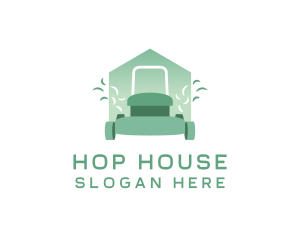 Lawn Mower House Yard logo design