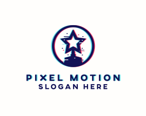 Pixel Star Tropy logo design