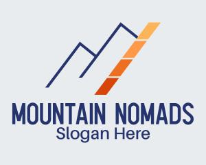 Minimalist Mountain Energy Gauge logo design