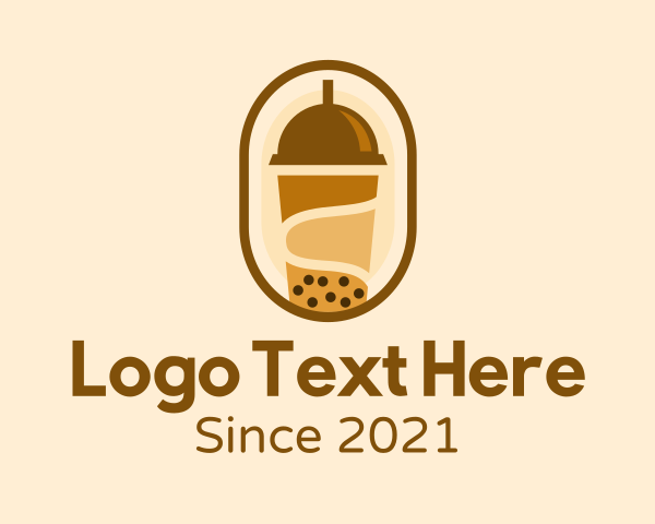 Milk Tea Shop logo example 1