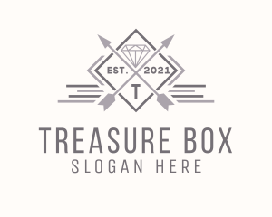 Hipster Arrow Diamond Badge logo