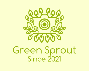 Leaf Sprout Camera logo design