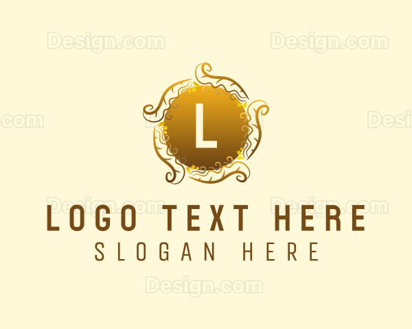 Elegant Gold Wreath Logo