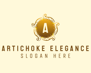 Elegant Gold Wreath logo design