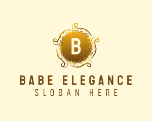 Elegant Gold Wreath logo design