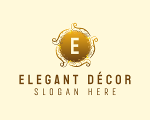 Elegant Gold Wreath logo design