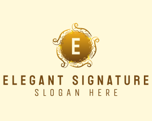 Elegant Gold Wreath logo design