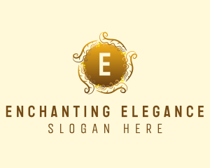 Elegant Gold Wreath logo design