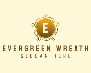 Elegant Gold Wreath logo design