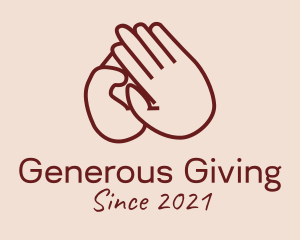 Humanitarian Charity Hand  logo design