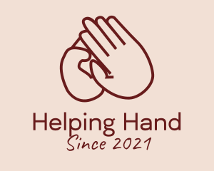 Humanitarian Charity Hand  logo design