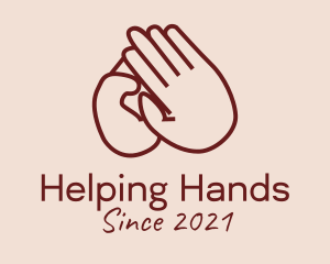 Humanitarian Charity Hand  logo design