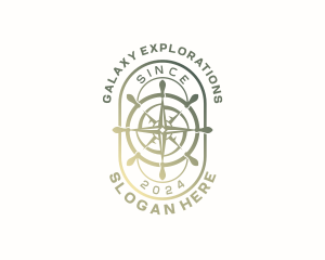 Navigation Compass Voyage logo design