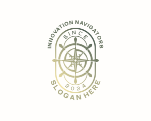 Navigation Compass Voyage logo design