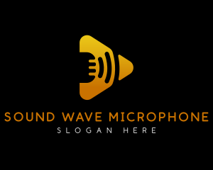 Microphone Play Sound logo design