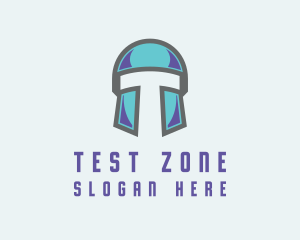 Gamer Helmet Letter T logo design