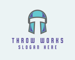 Gamer Helmet Letter T logo design