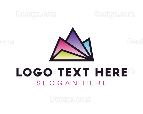 Multi Color Triangle Mountain Logo